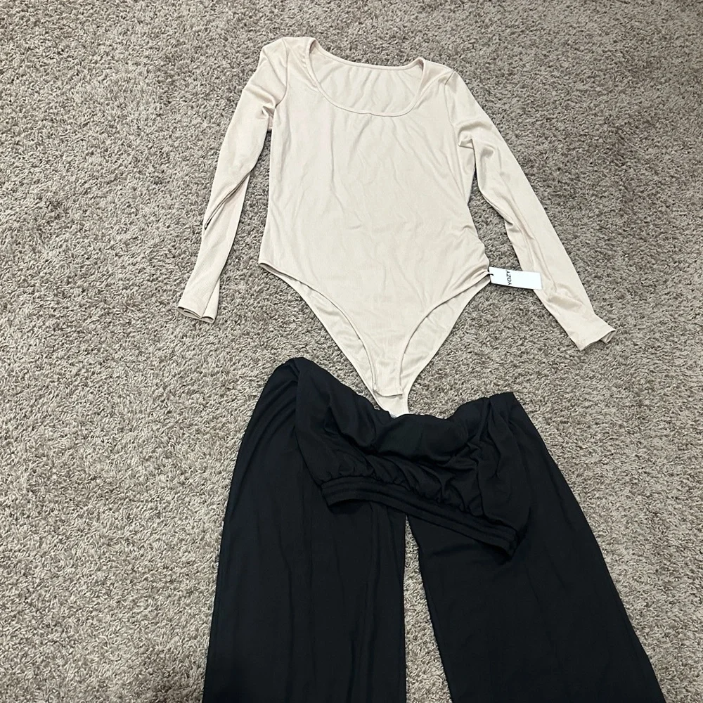 NEW Black Wide-Leg Pants size XL - Picture 4 of 7